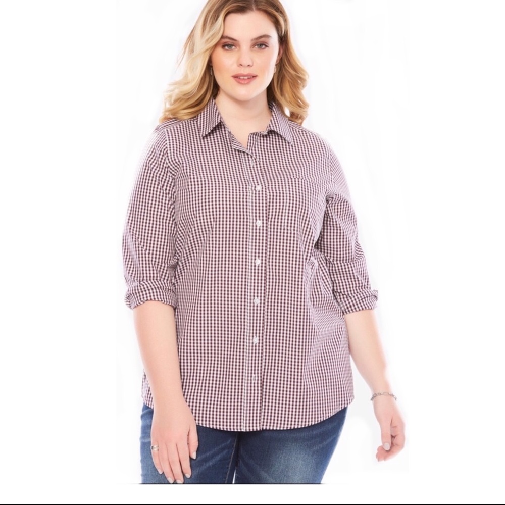 Checkered Pattern BOYFRIEND SHIRT 12w